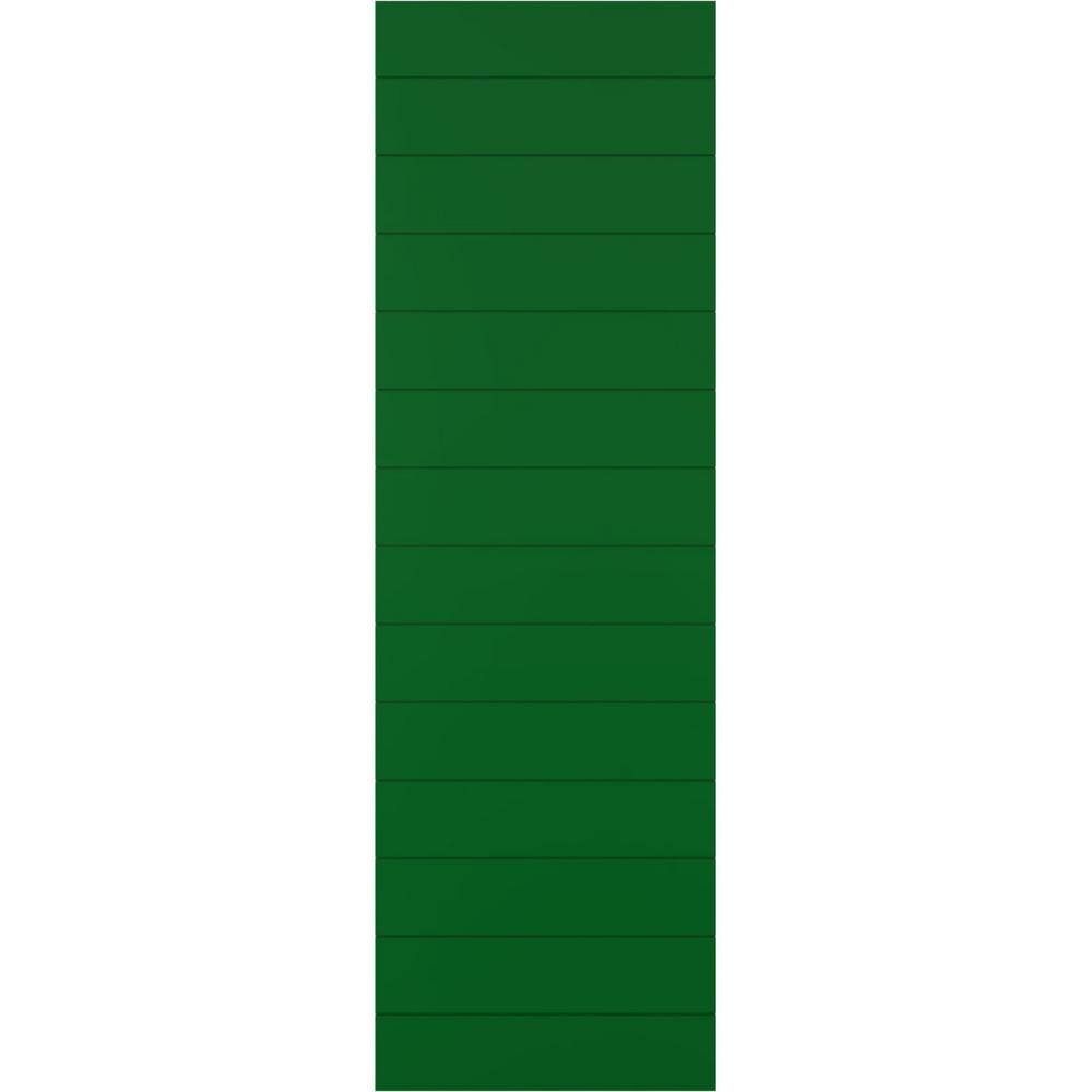 12 in. x 66 in. True Fit PVC Horizontal Slat Modern Style Fixed Mount Board and Batten Shutters Pair in Viridian Green price history on PriceWatchPro