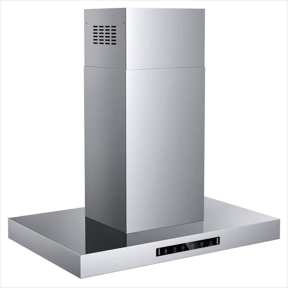 VIKIO PRO 36 in. 600 CFM Ducted Island Range Hood with 4-LED