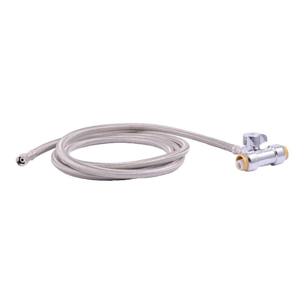 Everbilt 1/4 in. COMP x 1/4 in. COMP x 12 in. Ice Maker Connector  7253-12-14-2-EB - The Home Depot