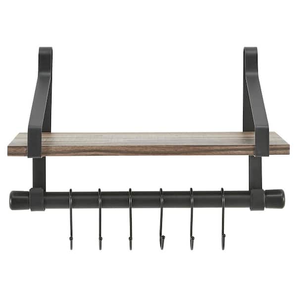 DANYA B Amelia Shelf With Rod and Hooks