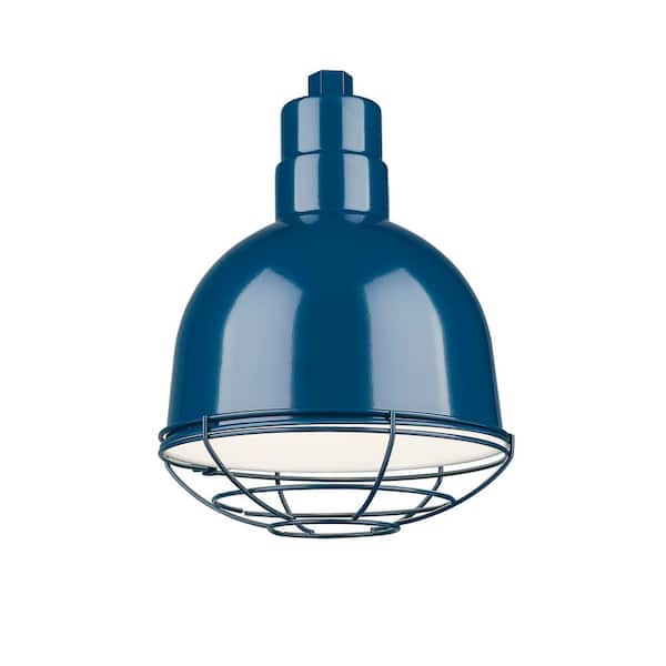 Millennium Lighting R Series 1-Light 10 in. W Navy Blue Outdoor Bowl Shade Pendant