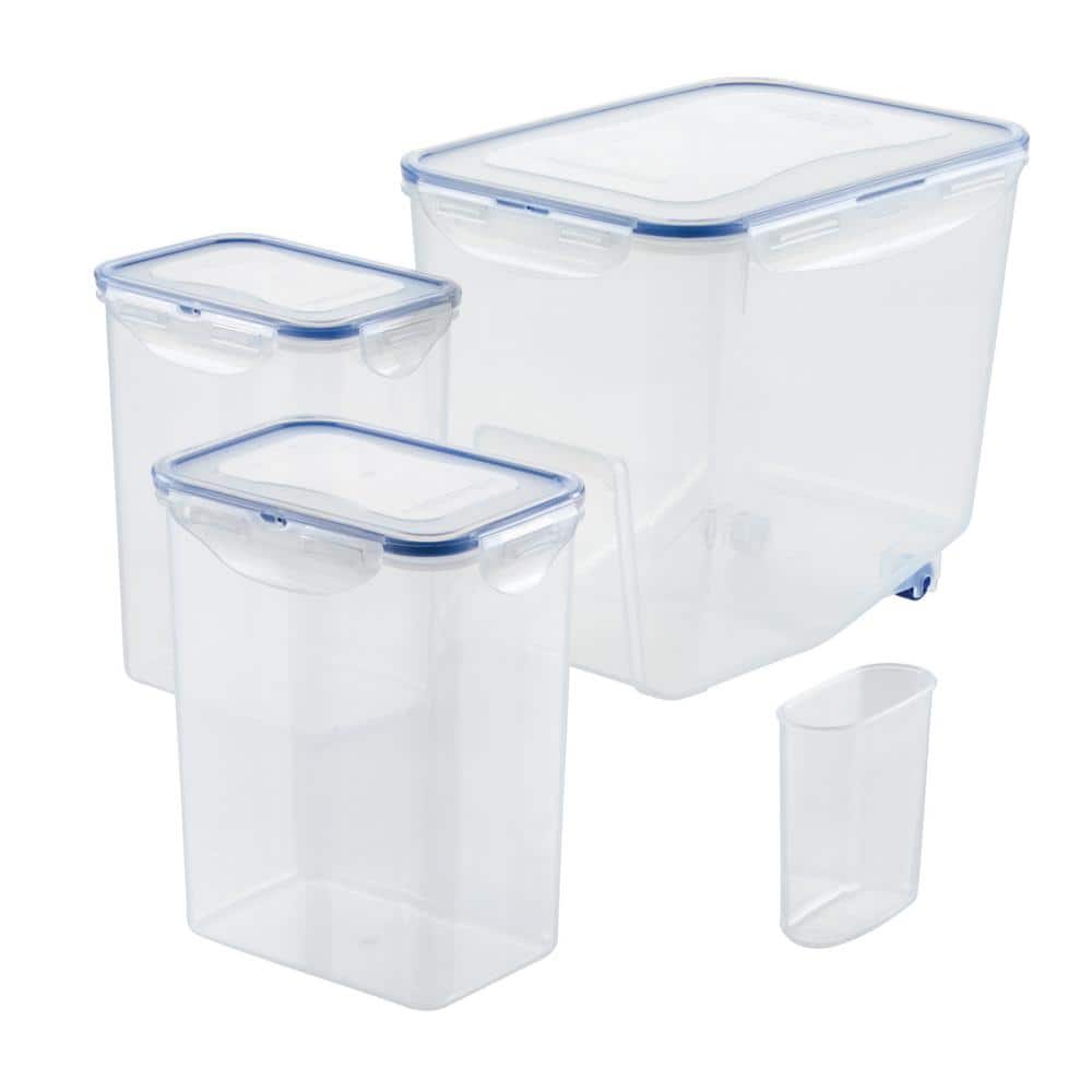 Clear BPA-Free Plastic 7-Piece Food Storage Container Set