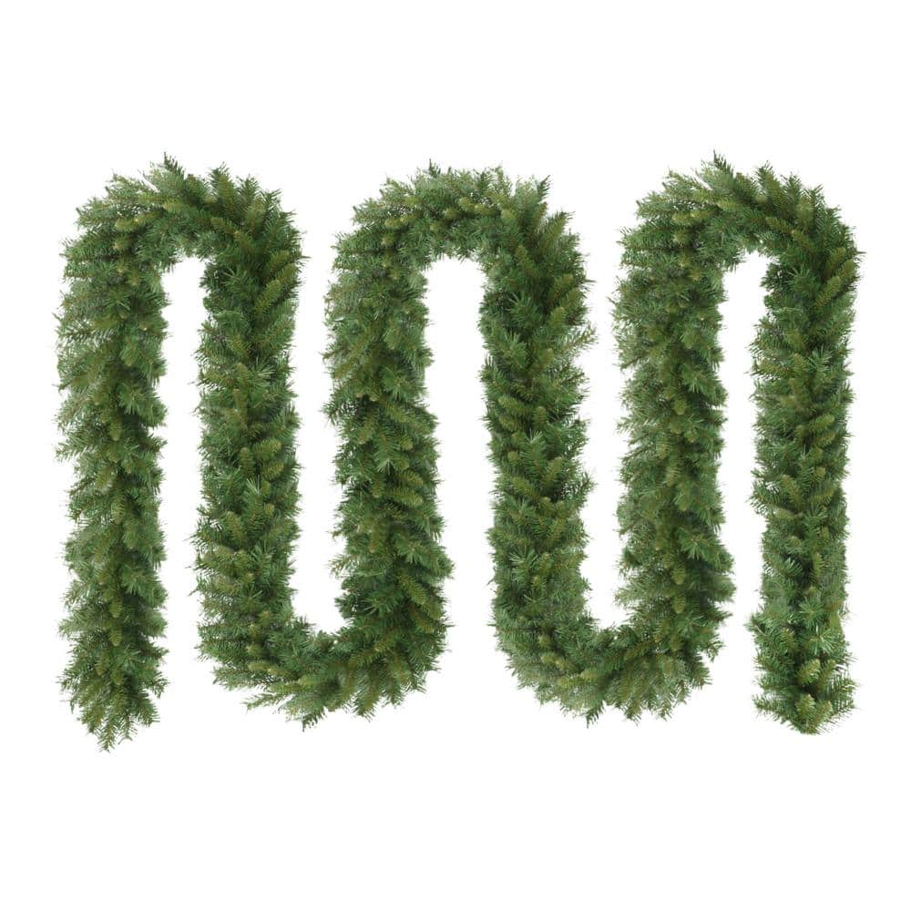 Puleo International 20 ft. Green Unlit Artificial Christmas Garland