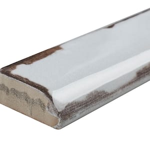 Bordeaux Chateau 1 in. x 6 in. Glossy Glazed Ceramic Wall Bullnose Tile