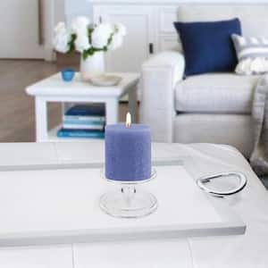3 in. x 3 in. Blue Seeking Balance Aromatherapy Empower Scented Pillar Candle