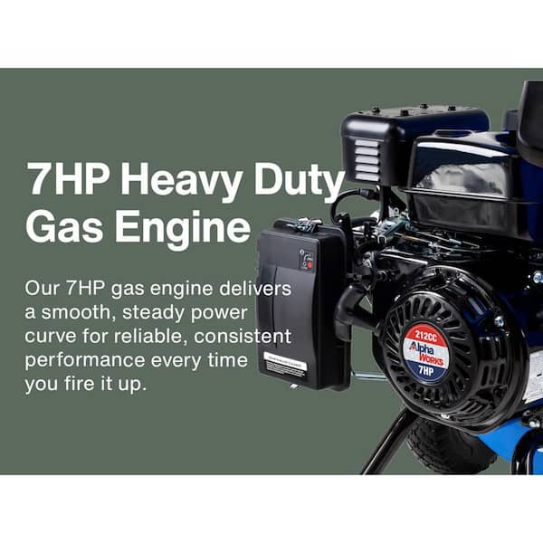 3 Inch Max Capacity 7HP Gas Powered Wood Chipper Shredder Mulcher Super Heavy Duty 3 in 1 Multi-Function