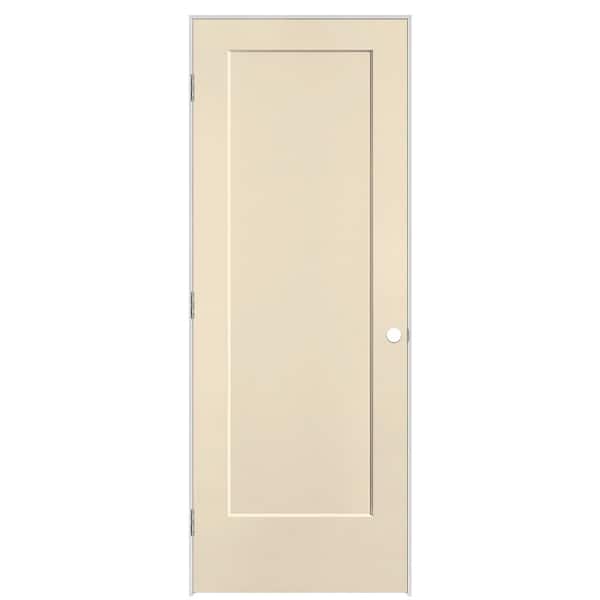 Masonite 30 in. x 80 in. 1-Panel Lincoln Park Right-Hand Hollow Core Golden Hay Molded Composite Single Prehung Interior Door