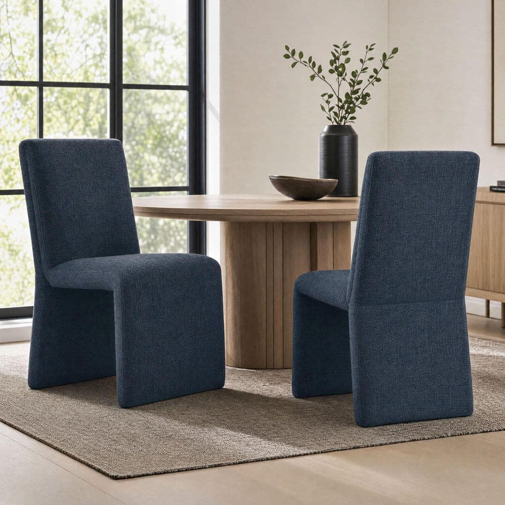 Emory Fabric Slipper Dining Chair (Set of 2) in Slate Blue price history on PriceWatchPro