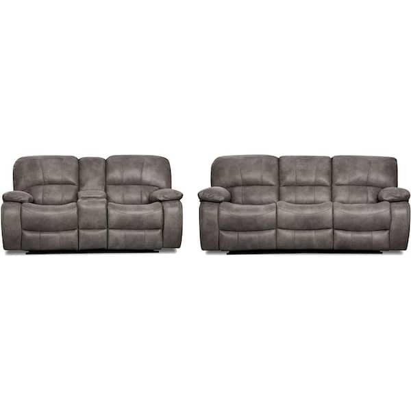 Cambridge Garrison 2-Piece Charcoal Sofa, Loveseat Living Set