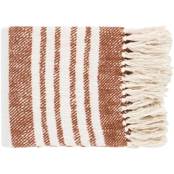 Livabliss Arthus Orange Throw Blanket