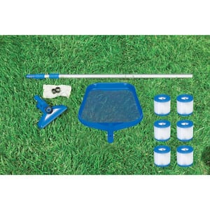 Cleaning Maintenance Swimming Pool Kit with Vacuum, Pole and Filters