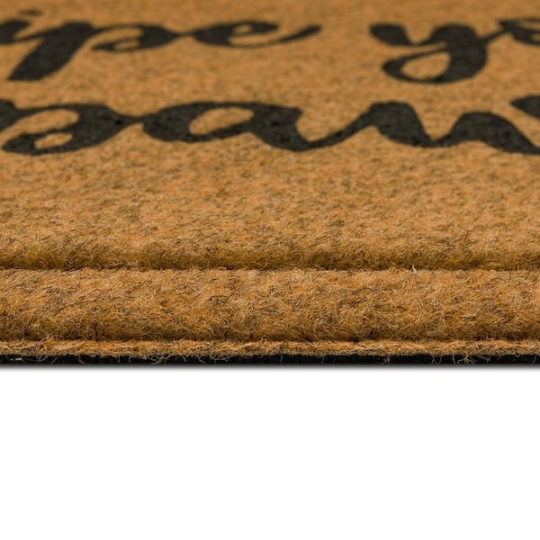 Natural Coir Rectangular Dachshund Dog Welcome Doormat 18 x 30