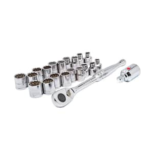 3/8 in. Drive Lighted Ratchet and Socket (21-Piece)