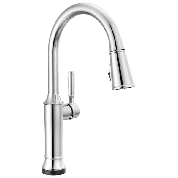 Delta Renaldi Touch2O with Touchless Technology Single Handle Pull Down Sprayer Kitchen Faucet in Lumicoat Chrome