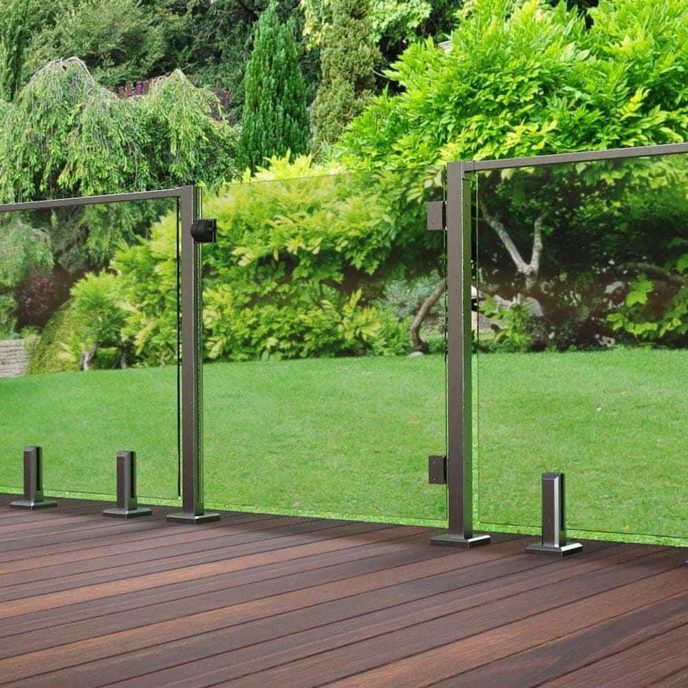 42 in. W Deck Railing Tempered Clear Glass Gate Panel price history on PriceWatchPro
