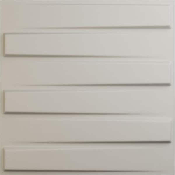 Ekena Millwork 19 5/8 in. x 19 5/8 in. Keyes EnduraWall Decorative 3D Wall Panel, Satin Blossom White (Covers 2.67 Sq. Ft.)