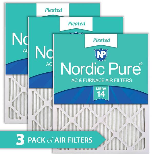 Nordic Pure 16x25x1 MERV 14 Pleated AC Furnace Air Filters 16x25x1M14-6 6 Pack