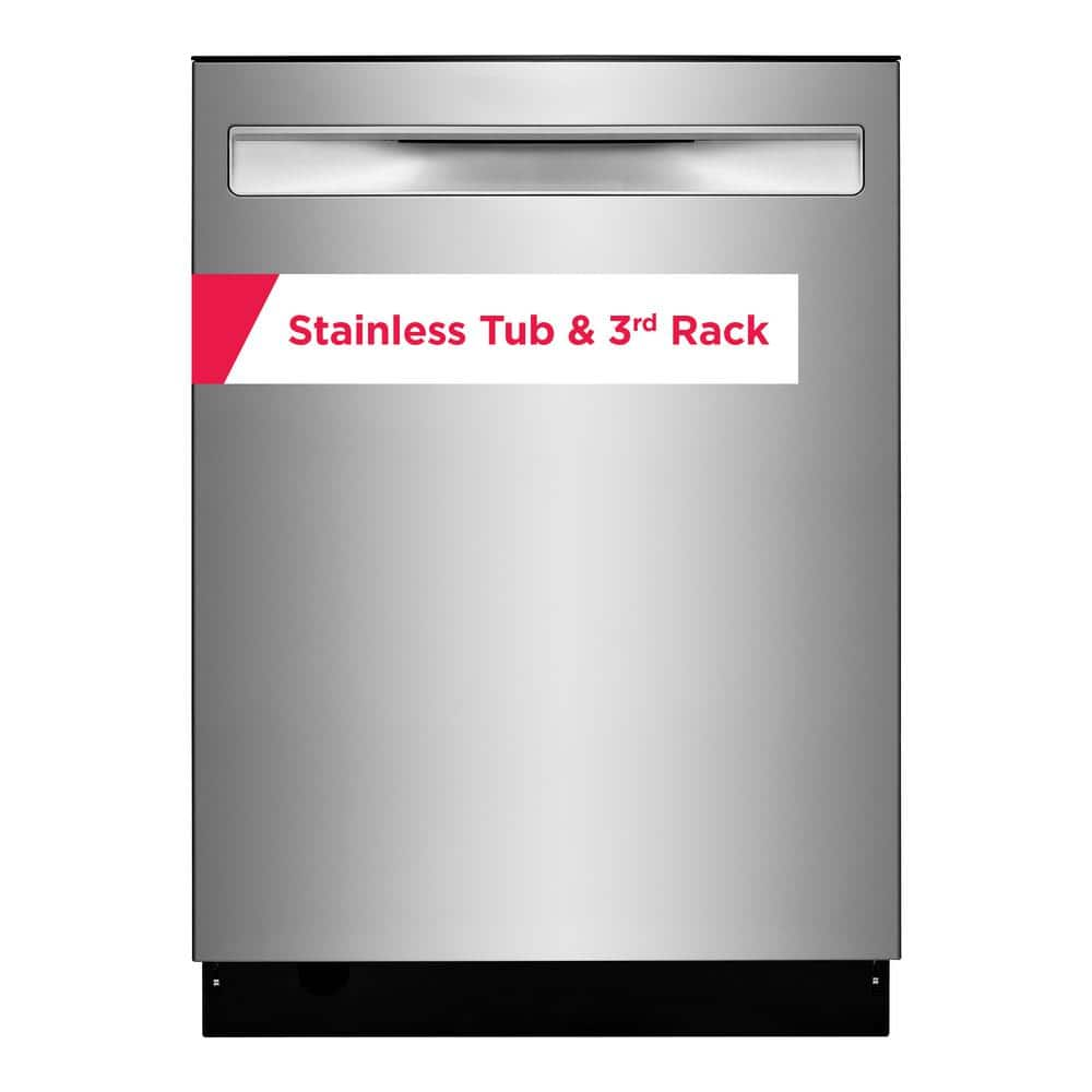 24 in. Top Control Built-In Tall Tub Dishwasher in Stainless Steel with 5-cycles and MaxDry -  Frigidaire, FDSP4501AS