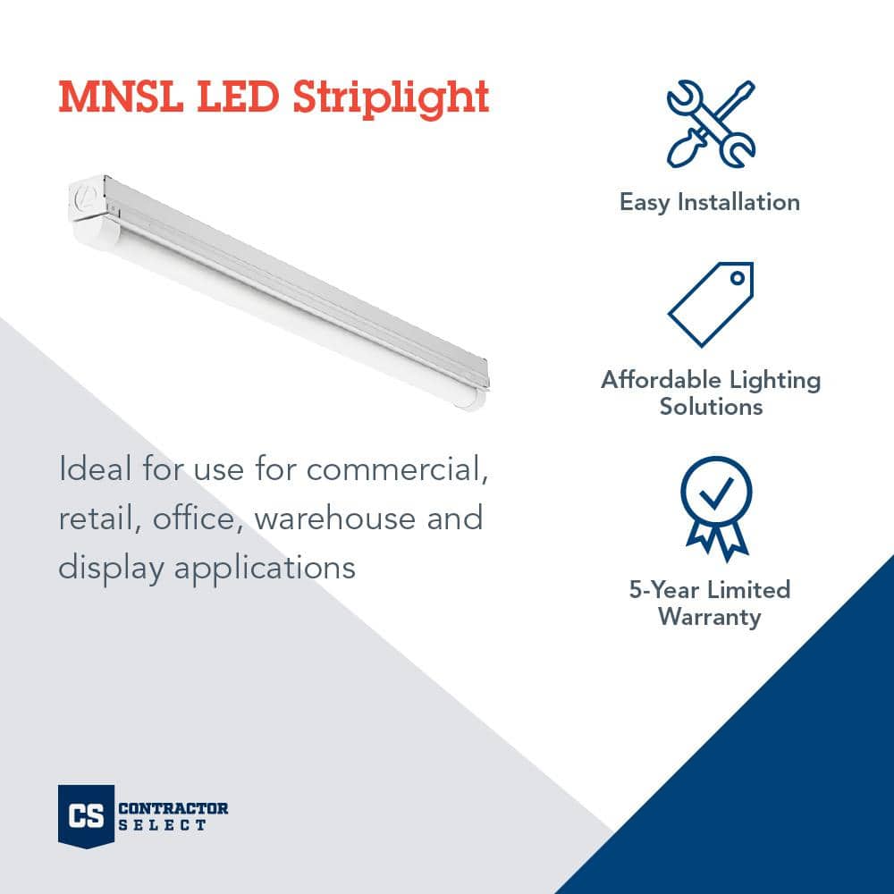 2-Foot Cool White LED Strip Light with Steel Housing