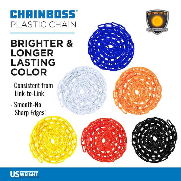 US Weight Sun Shield White Plastic Chain by Us,2 U2351WHT