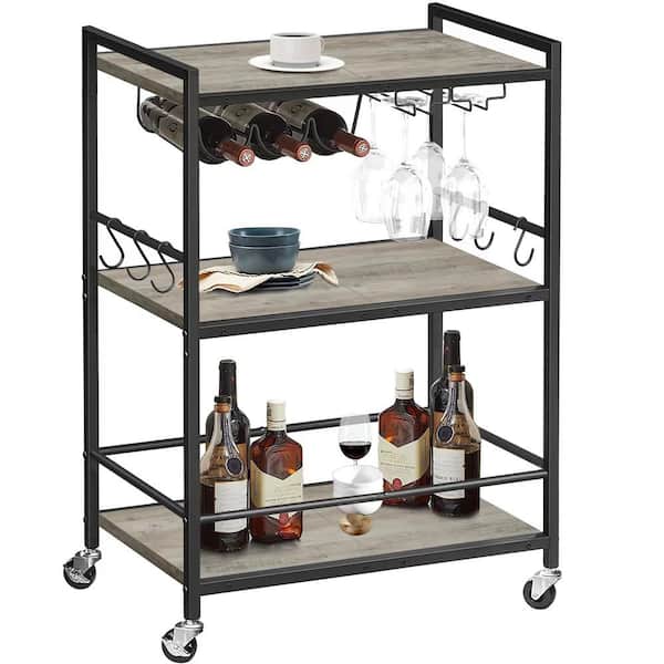 Light Brown 3-Tier Metal Garage Storage Shelving (24 in. W x 33 in. H x 13 in. D)