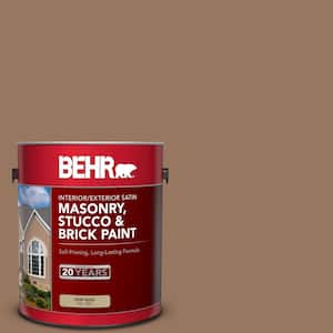 1 gal. #MS-18 Clay Brown Satin Interior/Exterior Masonry, Stucco and Brick Paint