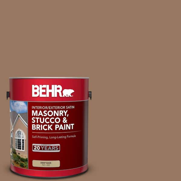 BEHR 1 gal. #MS-18 Clay Brown Satin Interior/Exterior Masonry, Stucco and Brick Paint