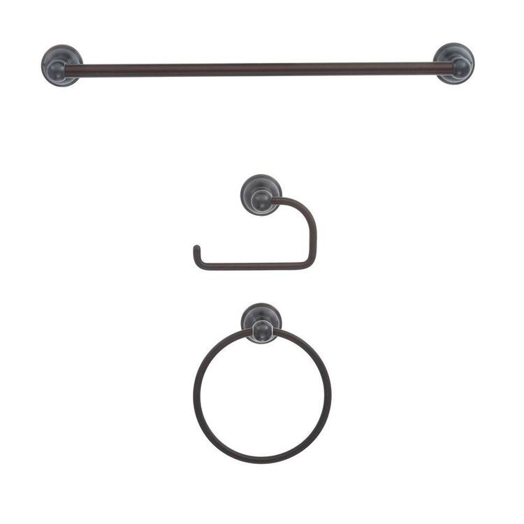 Glacier Bay Mandouri 3Piece Bath Hardware Kit in Bronze BrickSeek