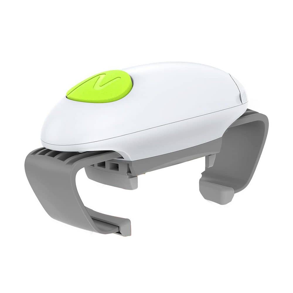 Higher Torque Electric Jar Opener Automatic Opener for Seniors with Arthritis Effortless Adjustable for Weak Hands White