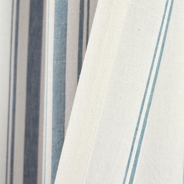 Striped Cotton Blue Green Fabric  Strong Fabric For Cushions And Blinds