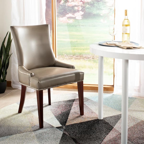 Becca Dark Beige Leather Dining Chair