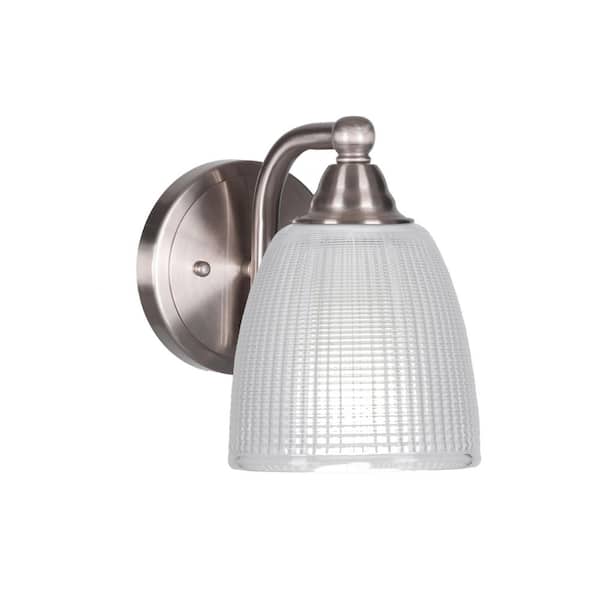 Unbranded Madison 5 in. 1-Light Brushed Nickel Wall Sconce with Standard Shade