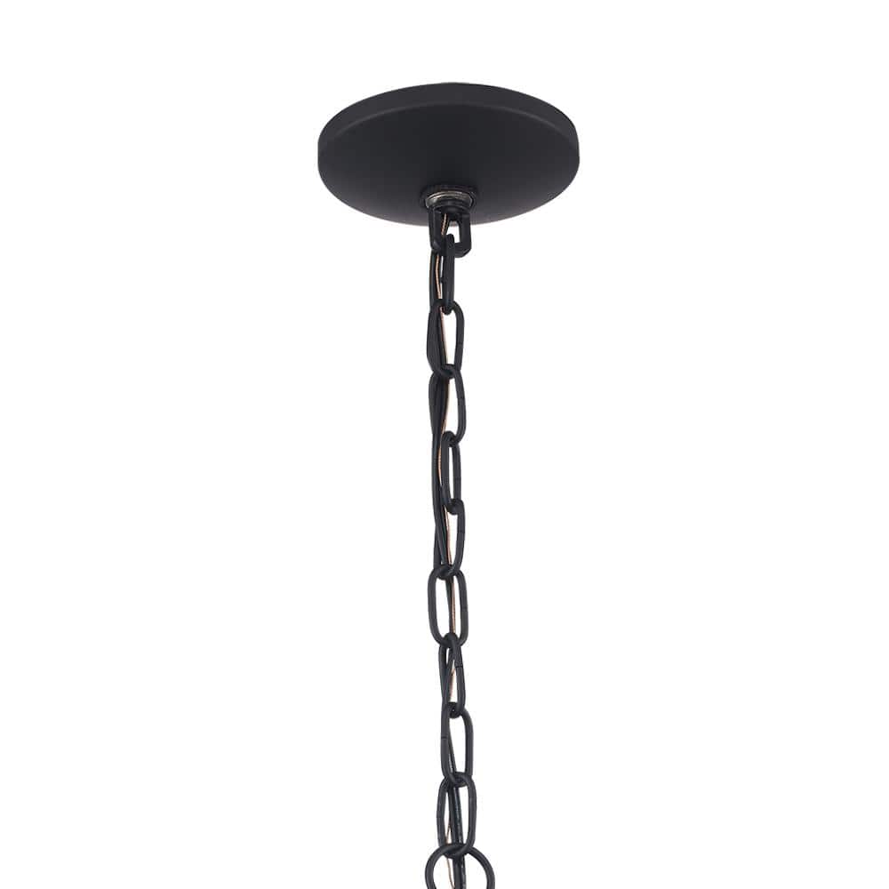 Black Seeded Glass Nautical Outdoor Hanging Lantern