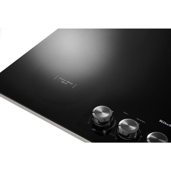 KitchenAid KICU568SBL 36 Induction Cooktop with 5 Cooking Zones,  Performance Boost Function and Electronic Touch Controls