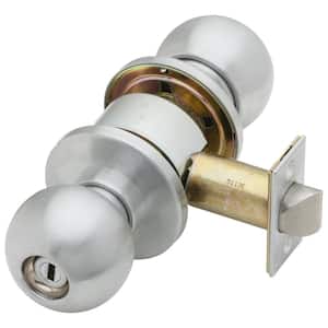 D Series Plymouth Satin Chrome 6-Pin Cylinder Keyed Entry Door Knob