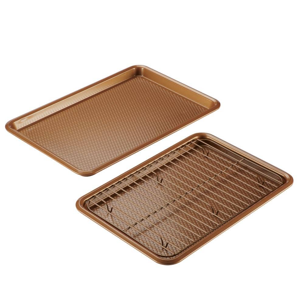 Ayesha Bakeware Nonstick Baking Pan Set, Copper, 5-Piece - Bed