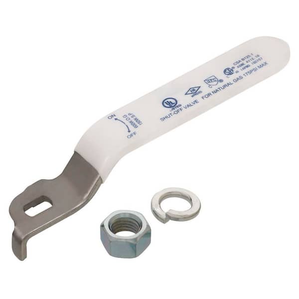 Replacement Lever Handle for 3/4 in. Ball Valve, Stainless Steel Quarter Turn Vinyl Grip Handle for Easy Water Shutoff