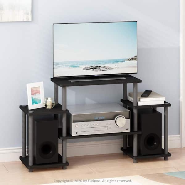 Black and Grey TV Stand Fits TV's up to 75 in.