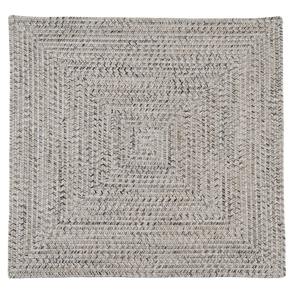 Home Decorators Collection Wesley Silver Shimmer 6 ft. Square Tweed Indoor/Outdoor Area Rug
