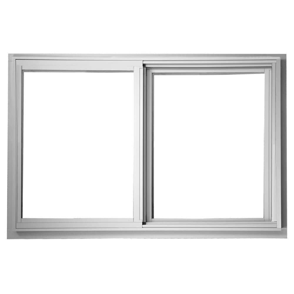 Ply Gem 59.25 in. x 35.25 in. Aluminum Series White Aluminum Left
