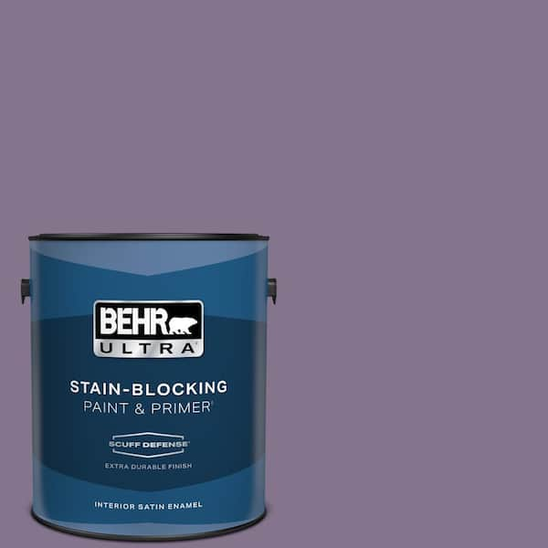 BEHR ULTRA 1 gal. #S100-5 Purple Potion Extra Durable Satin Enamel Interior Paint & Primer