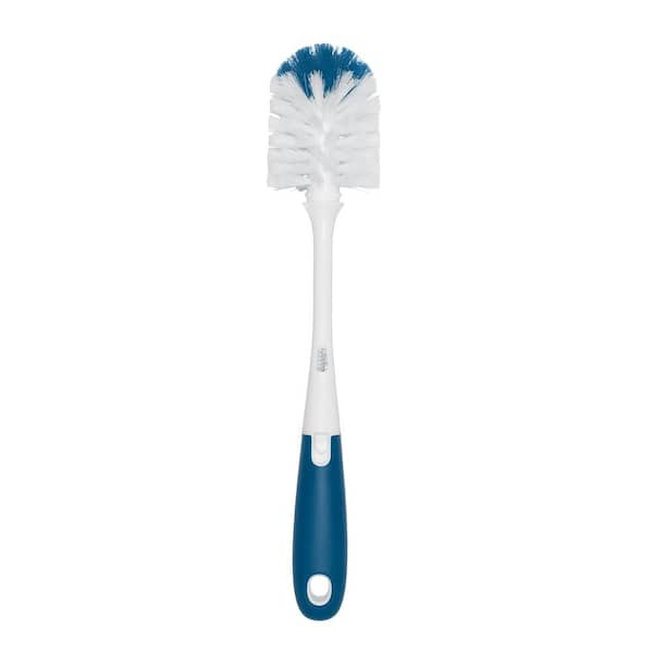 OXO TOT Bottle Brush with Bristled Cleaner and Stand in Navy 62122800 - The  Home Depot