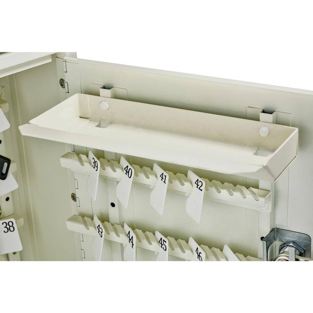 White Granite Steel Wall-Mount Security Key Cabinet with Lock