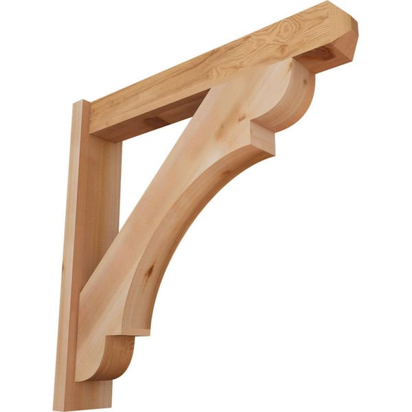 Ekena Millwork 6 in. x 30 in. x 30 in. Western Red Cedar Olympic Craftsman Smooth Outlooker