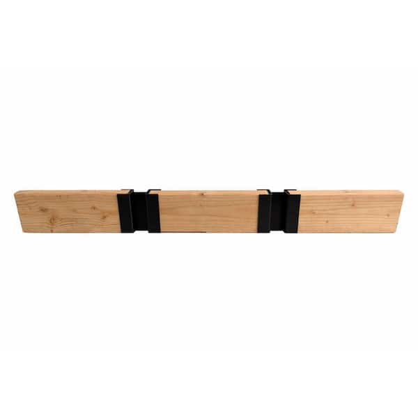 Flex Link 2 in. L x 6 in. H x 2 in. W Flexible Black Plastic Anchor Connectors, 2 x 6 Wood Plank Landscape Edging 4-Pack