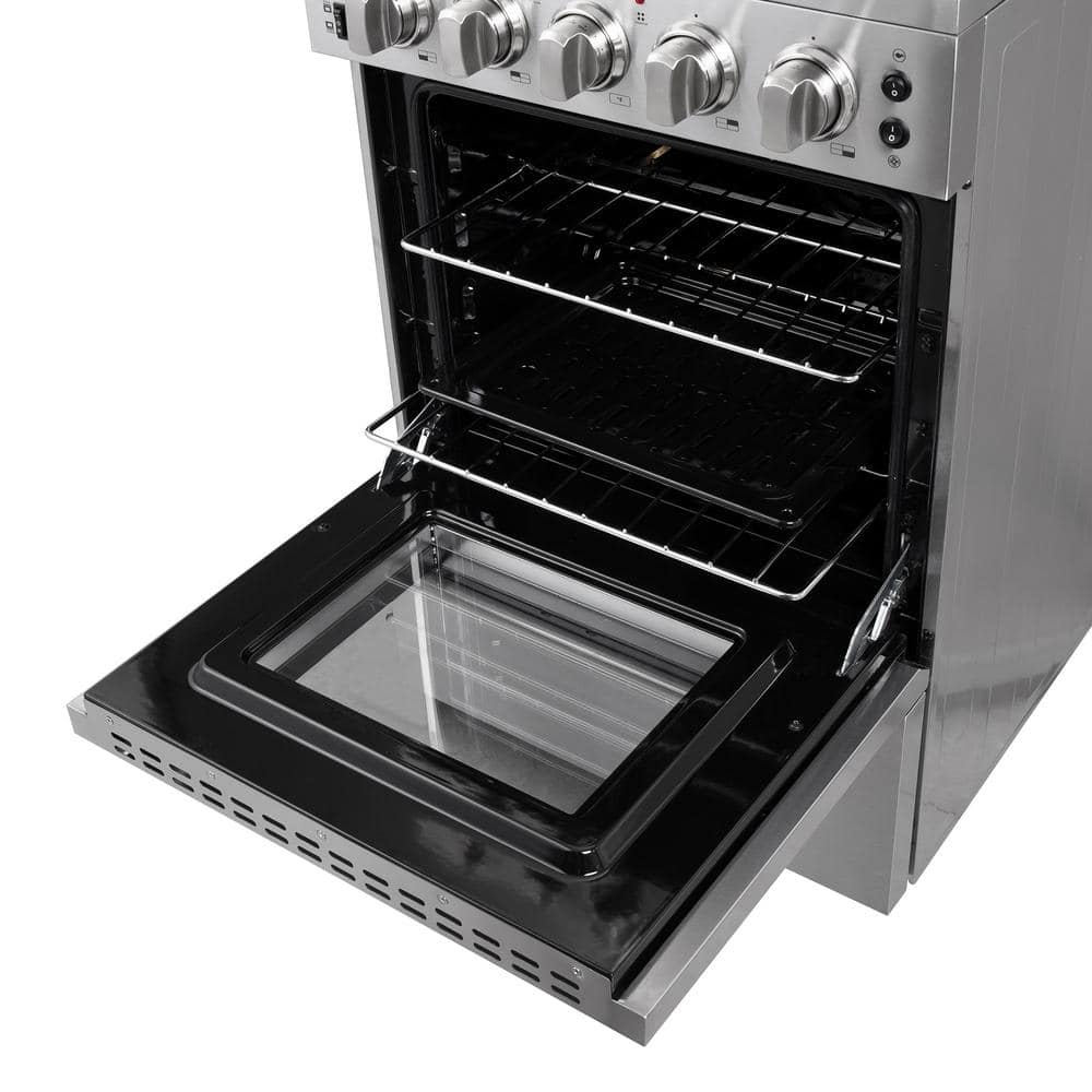 Loiano 24-inch Stainless Steel Freestanding Electric Range with Storage Drawer