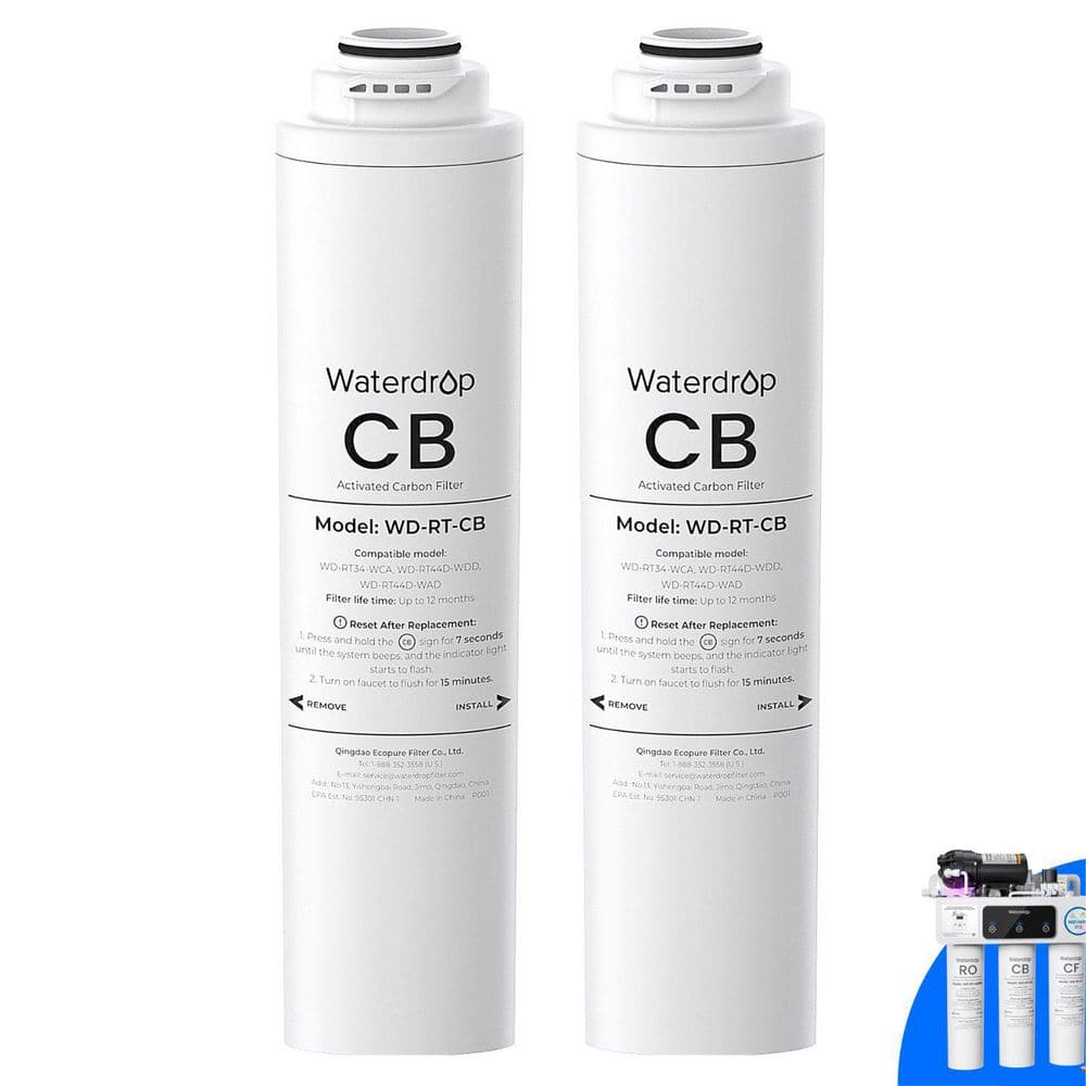RT-CB Filter, Replacement for T3-C & T4-A Tankless Reverse Osmosis System, Pack of 2, 12-month Lifetime price history on PriceWatchPro