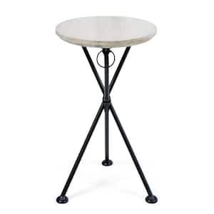 Naveed 15 in. Light Grey Foldable Side Table