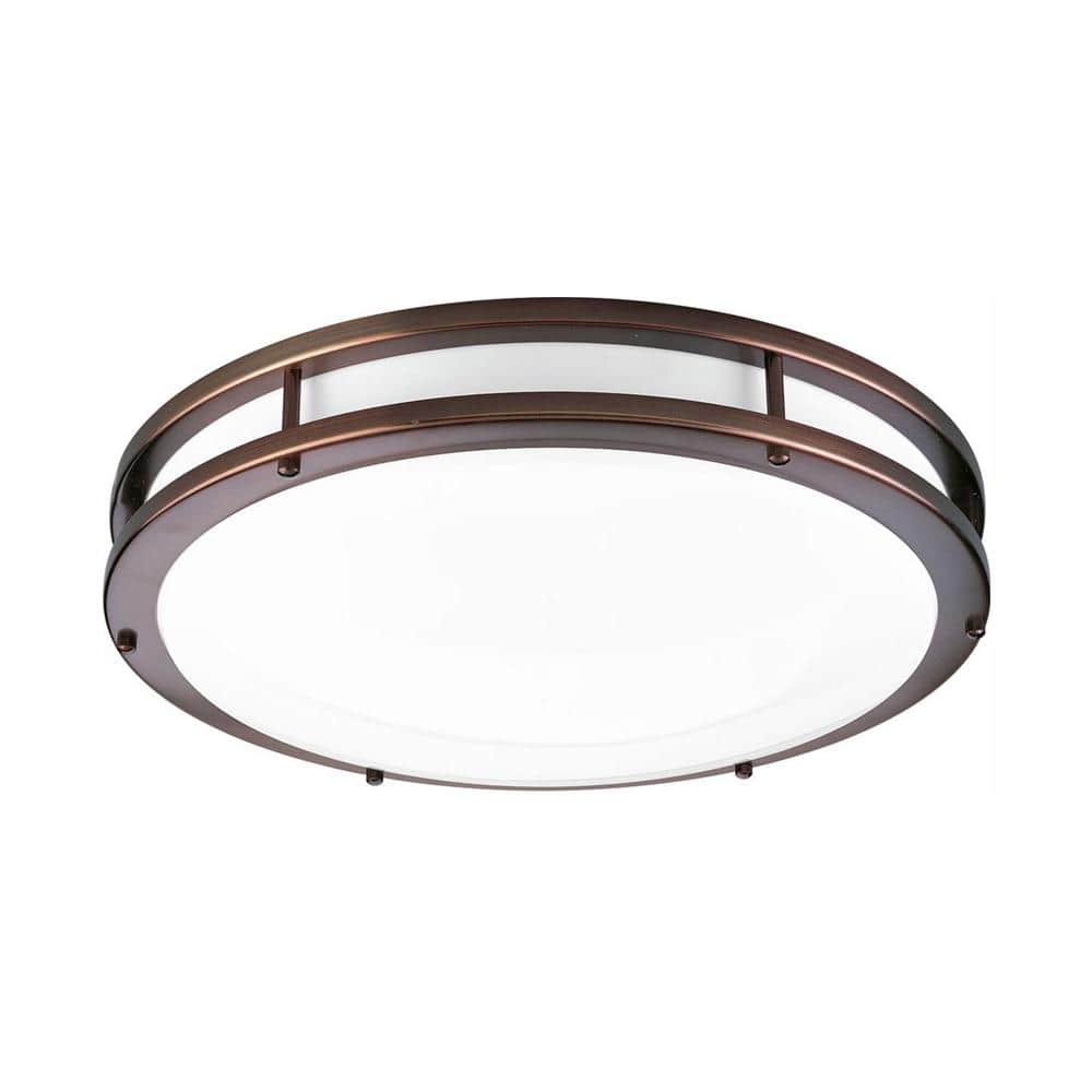 Urban Bronze 20'' LED Flush Mount Ceiling Light with White Acrylic Diffuser