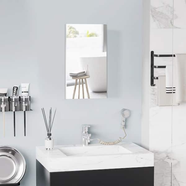 Blisstyle 15.25 in. W x 23.5 in. H Rectangle Frameless Mirror Wall Mirror Vanity Mirror Wall Decor Mirror Bathroom Vanity Mirror